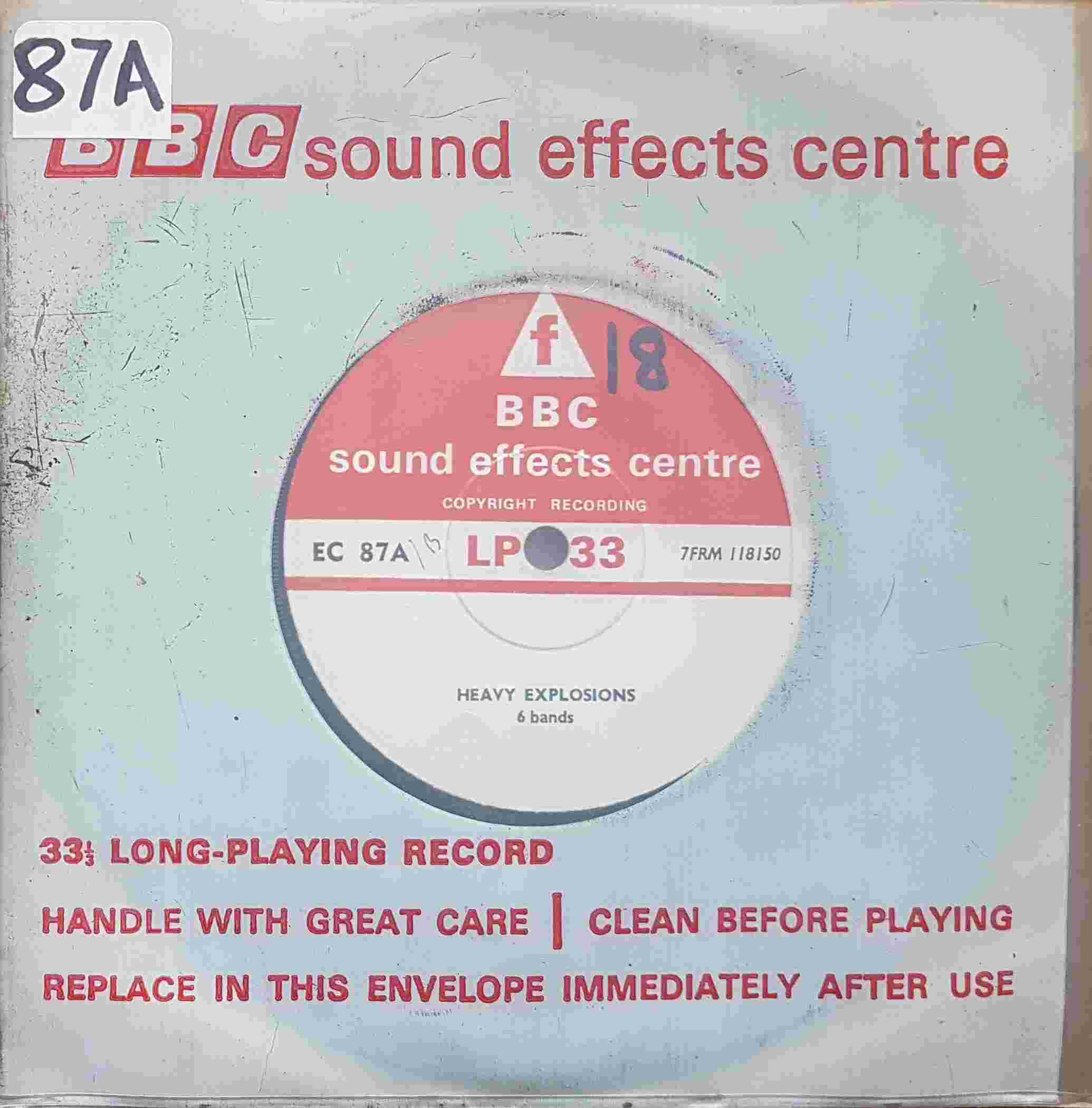 Picture of EC 87A Heavy explosions by artist Not registered from the BBC records and Tapes library